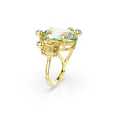 Gema open ring, Mixed cuts, Multicolored, Gold-tone plated